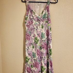 Ann Taylor Loft Light Purple Floral Dress